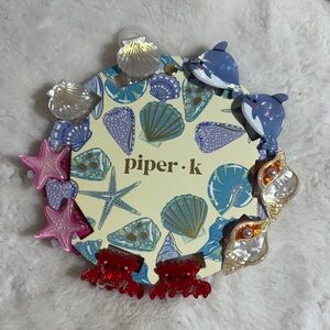 Piper K set of 10 sea life mini hair claw clips